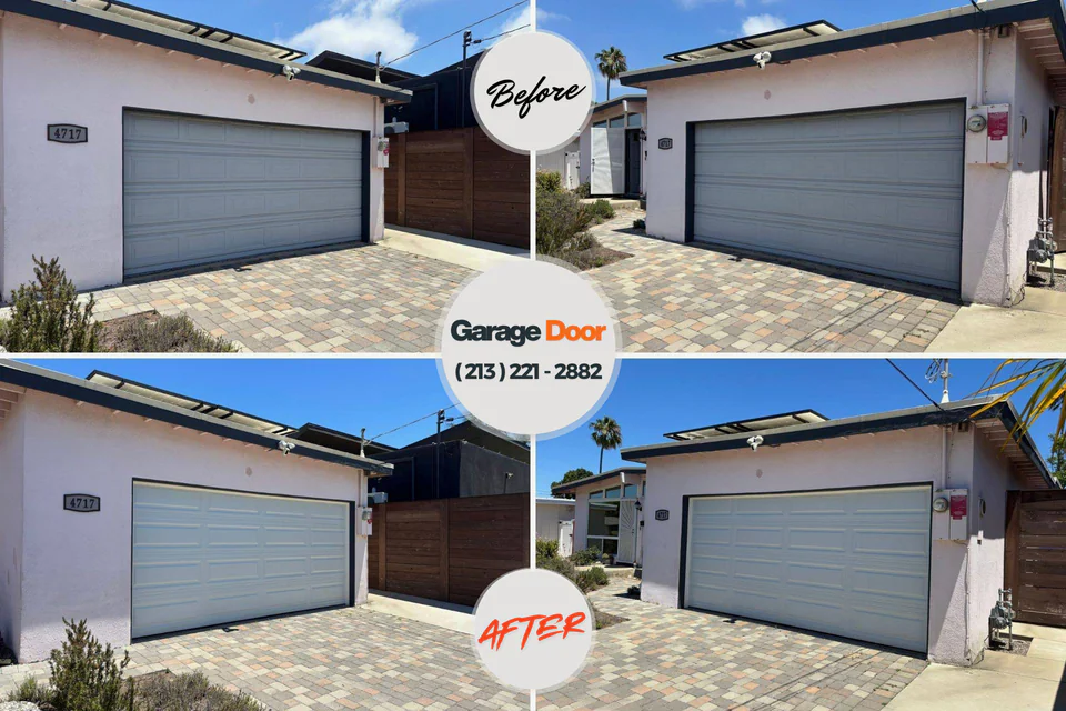 Before and after: garage door repair Ferndale, MI